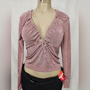 Pink Long Sleeve Top Large Nwt Elodie Large
